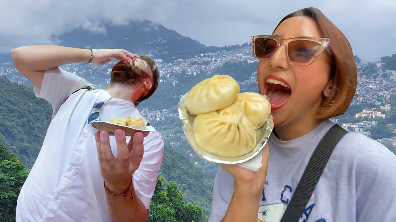 $0.25 Indian Himalayas Street Food 🇮🇳 Sikkim, Gangtok