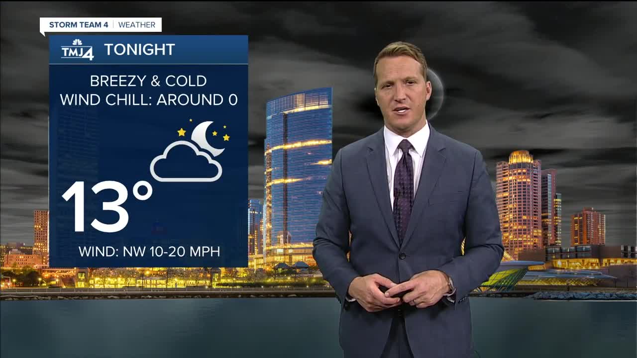 Breezy and cold Thursday night