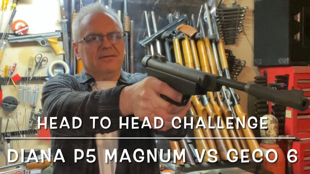 Head to head challenge: Diana P5 Magnum vs Geco model 6, break barrel .177 caliber springer pistols