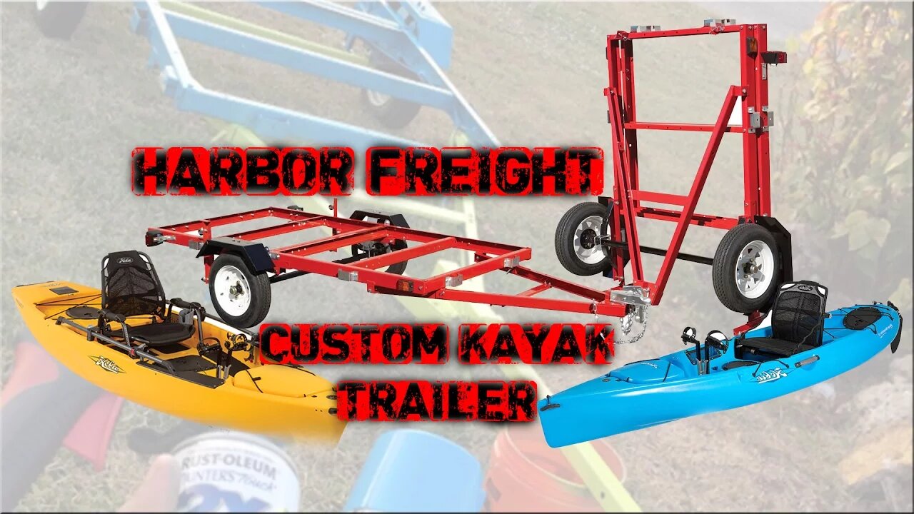 Custom Harbor Freight Kayak Trailer with PVC Bunks PART 1