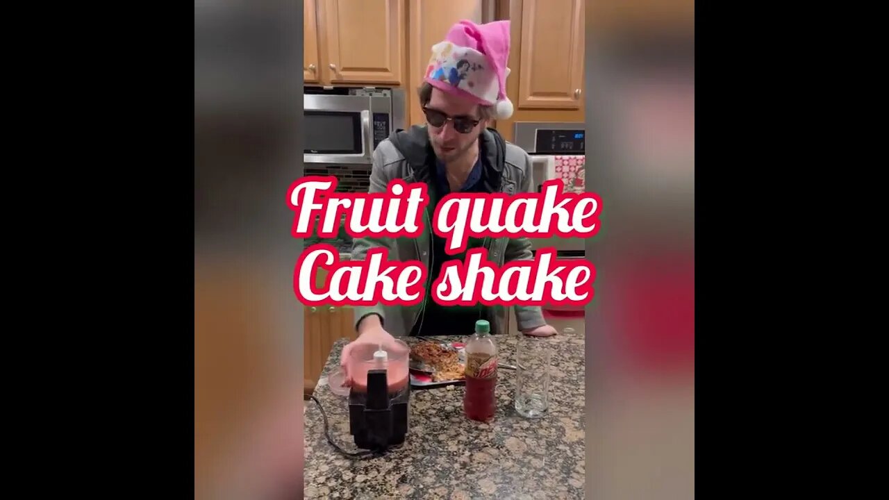 Mountain Dew Fruit Quake! The Fruit Cake Quake Shake Challenge Part 2! #fruitcake #shorts