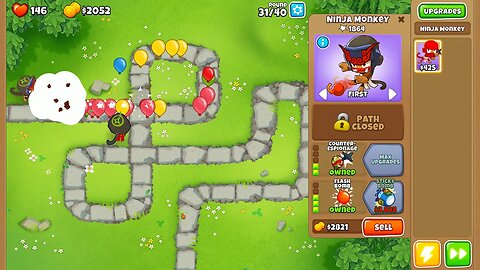 Ninja Monkey Combats the Bloons - Bloons TD 6