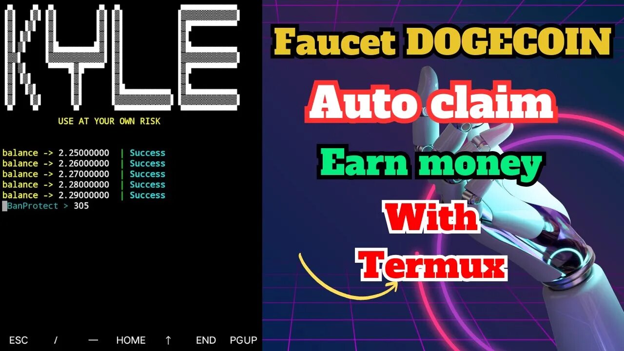 nuyul crypto via termux : mining dogecoin : earn money without investment