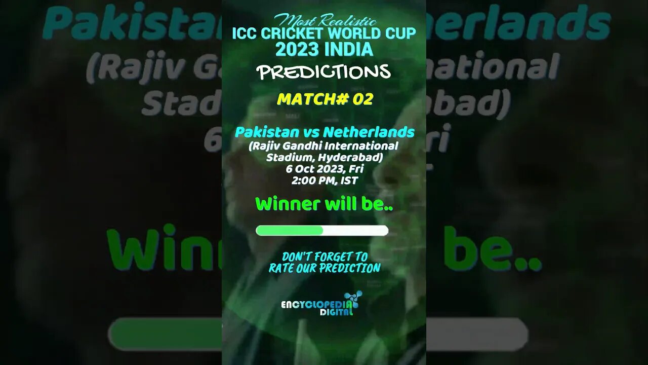 ICC World Cup 2023 Match 02 Prediction | Pakistan vs Netherlands Match Prediction | #CWC23Prediction