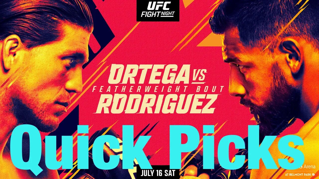 UFC On ABC 3 Ortega Vs Rodriguez Quick Pick Predictions