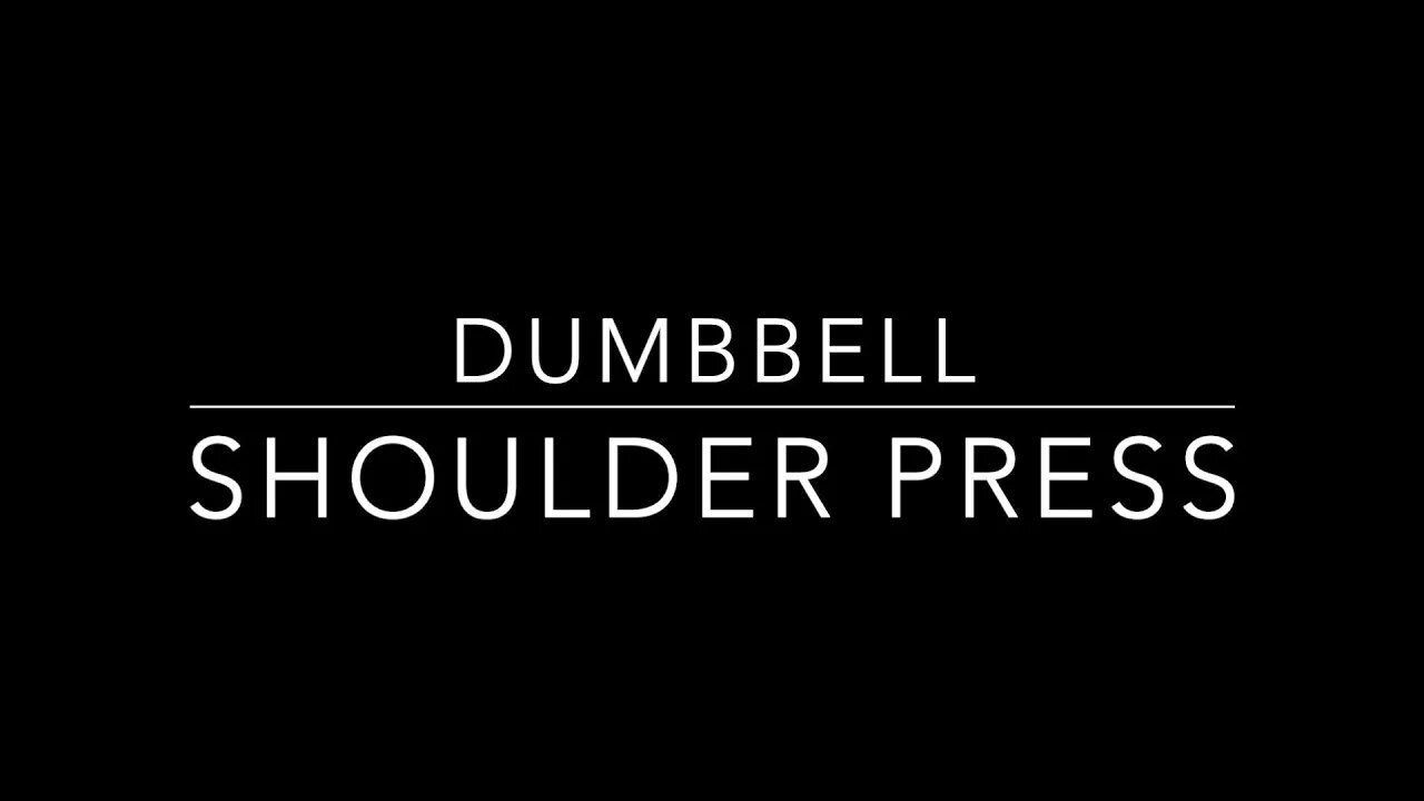 DumbBell Shoulder Press