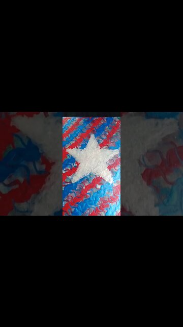 Mobile Art Gallery... My latest painting. Red, White & Blue baby!
