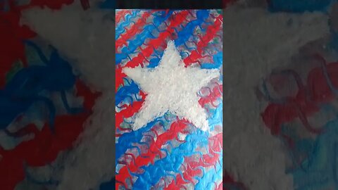 Mobile Art Gallery... My latest painting. Red, White & Blue baby!