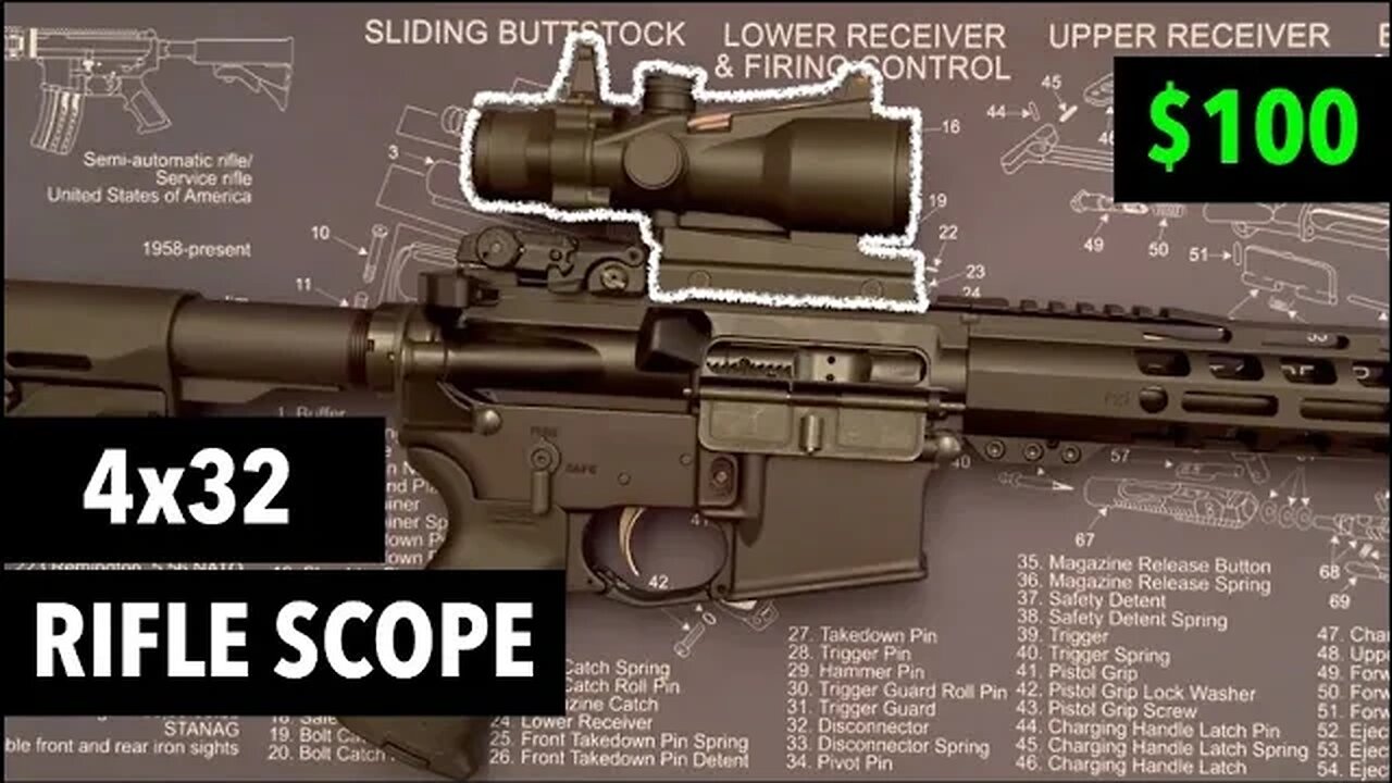 4x32 Tactical Rifle Scope by TuFok $100