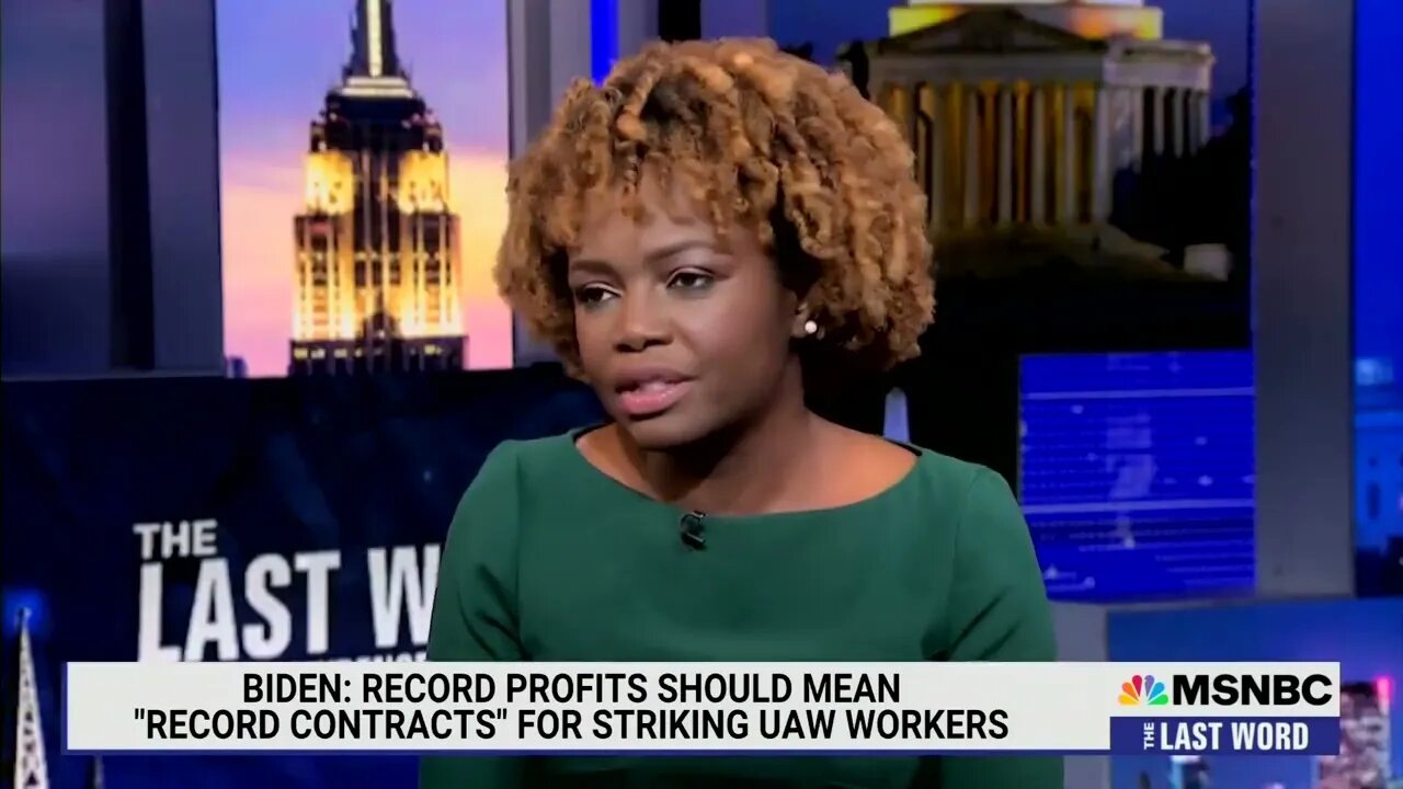 Karine Jean-Pierre Says There Are No Regrets About 2009 "Obama-Biden-Harris" Auto Bailout