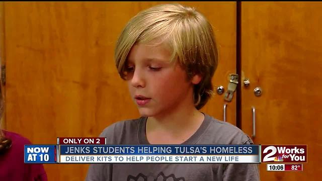 Jenks fifth graders take monthly trips to Tulsa's Day Center to care for the homeless