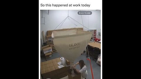 Packing peanuts is raining.