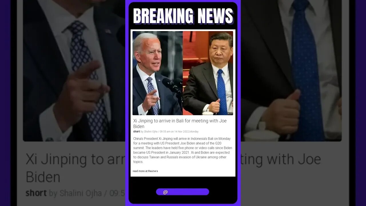 Sensational News | Joe Biden and Xi Jinping Meet in Bali | #shorts #news