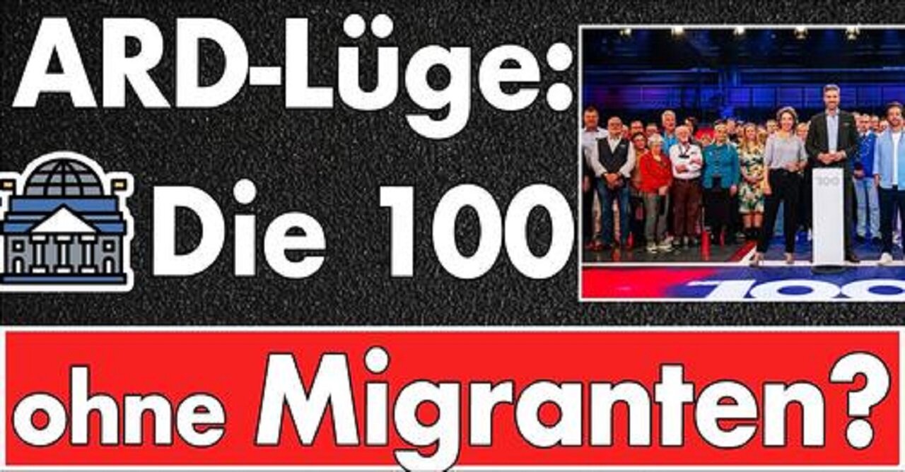 Keine Migranten & Muslime bei die 100 gegen die AfD, aber zig Schauspieler? ARD Lügen-Propaganda!