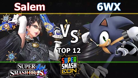 6WX (Sonic) vs. MVG|Salem (Bayonetta) - Wii U Singles Top 12 - SSC2017