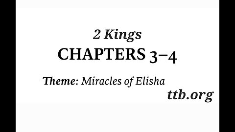 2 Kings Chapter 3-4 (Bible Study)