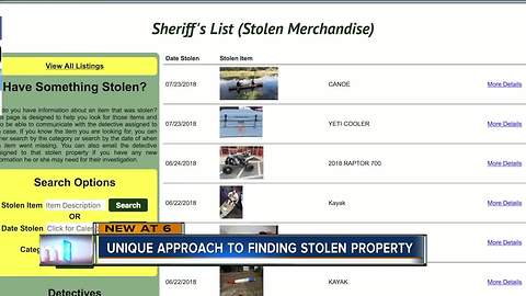 "Sheriff's List" created in Citrus to help find stolen property