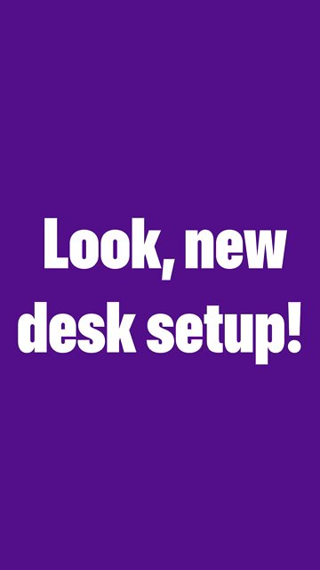 New computer desk setup.