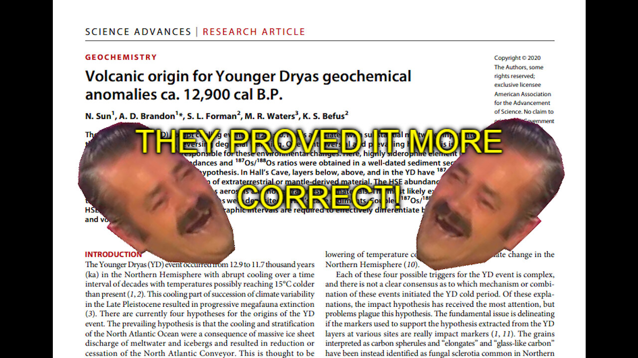 Younger Dryas Impact Hypothesis PROVEN WRONG???