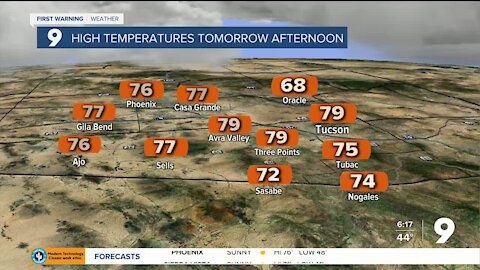 70s stick around for most of the week, chance for showers over the weekend