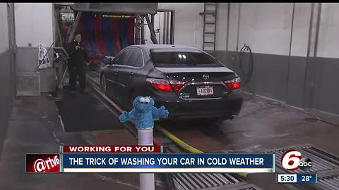 The trick of washing your car in cold weather