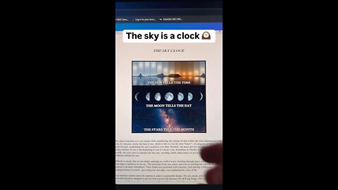 The sky is a clock