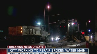 East Tulsa water main break causing morning traffic delays