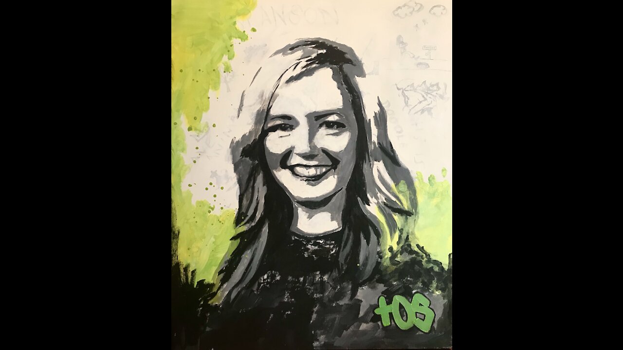Live portrait painting timelapse