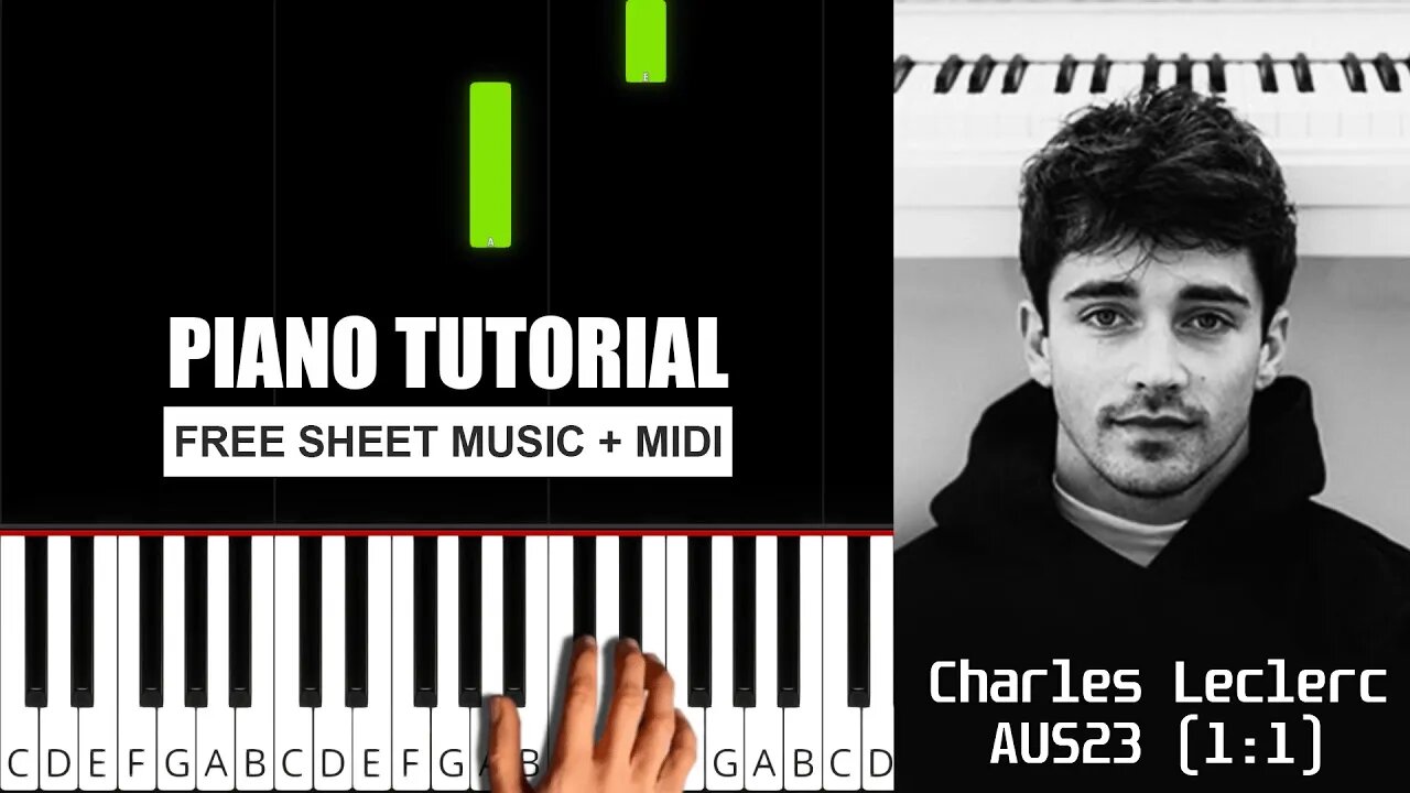 AUS23 (1:1) - Charles Leclerc - (BEGINNER) Piano Tutorial