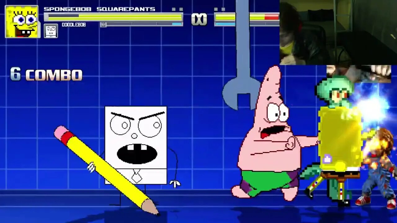 SpongeBob SquarePants Characters (SpongeBob And Squidward) VS Chucky The Killer Doll In A Battle