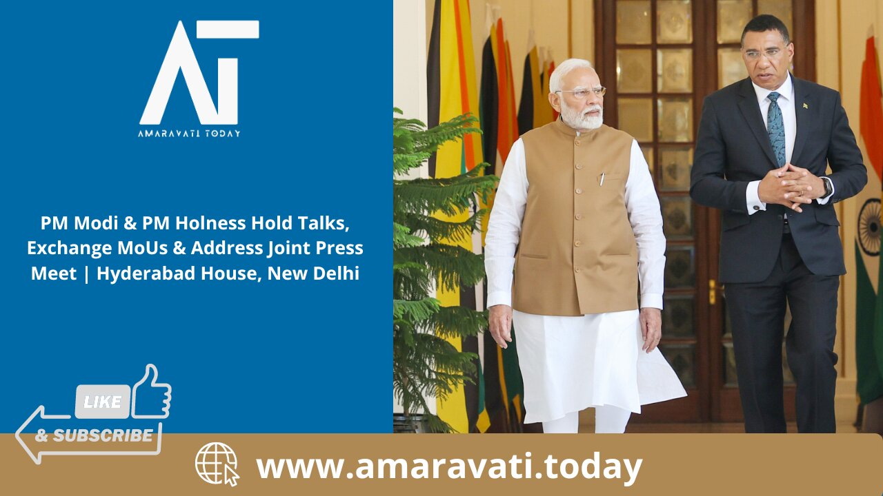 PM Modi & PM Holness Address Joint Press Meet | New Delhi | India | Jamaica | Amaravati Today