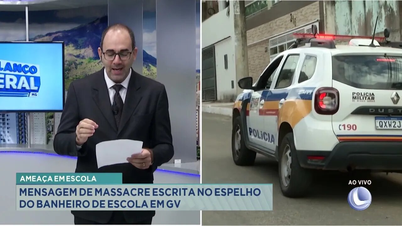 Ameaça em Escola: Mensagem de Massacre Escrita no Espelho do Banheiro de Escola em GV.