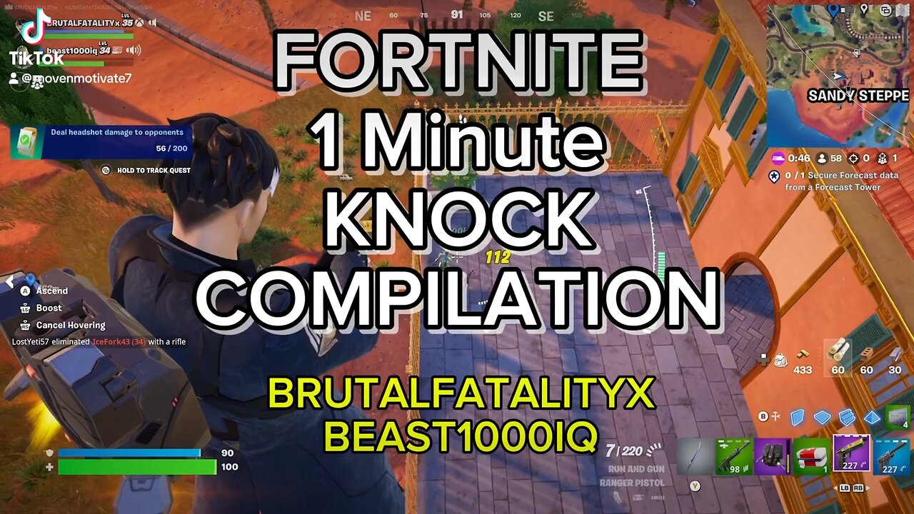 Fortnite 1 minute knock compilation