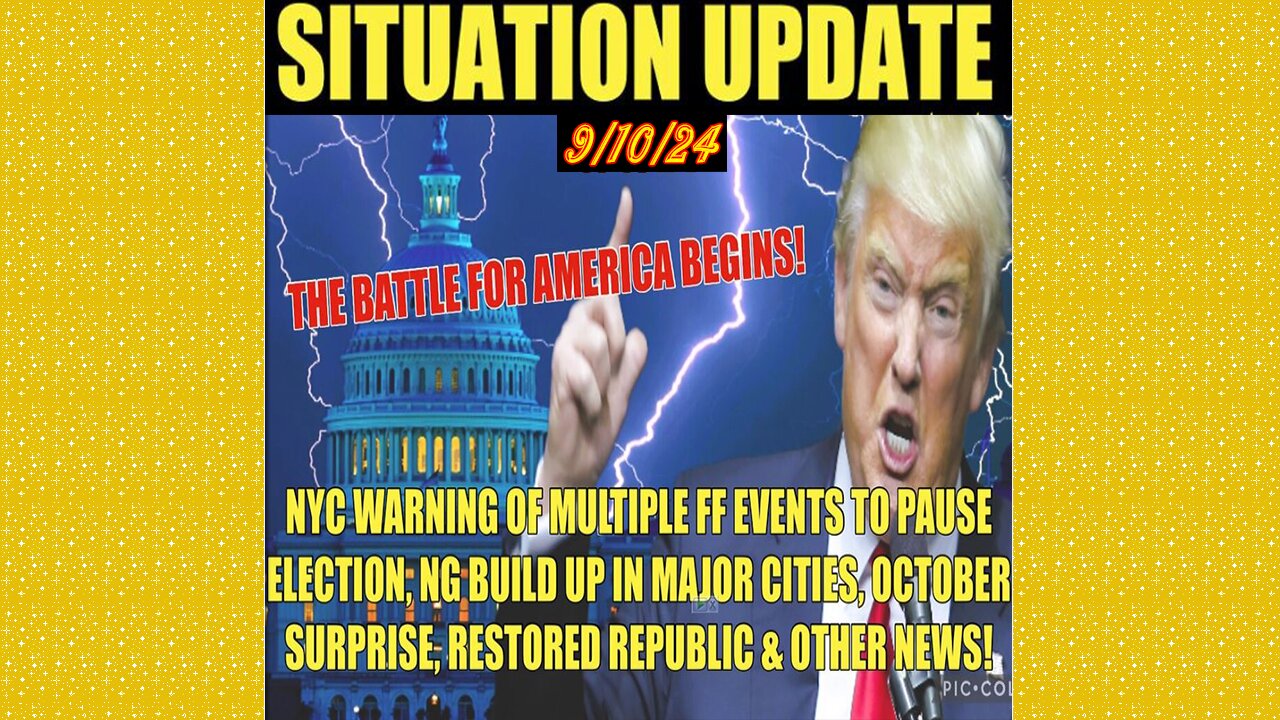 SG Anon. Juan O Savin ~ Situation Update 9/10/24 ~ Restored Republic > Judy Byington- Q+ White Hats