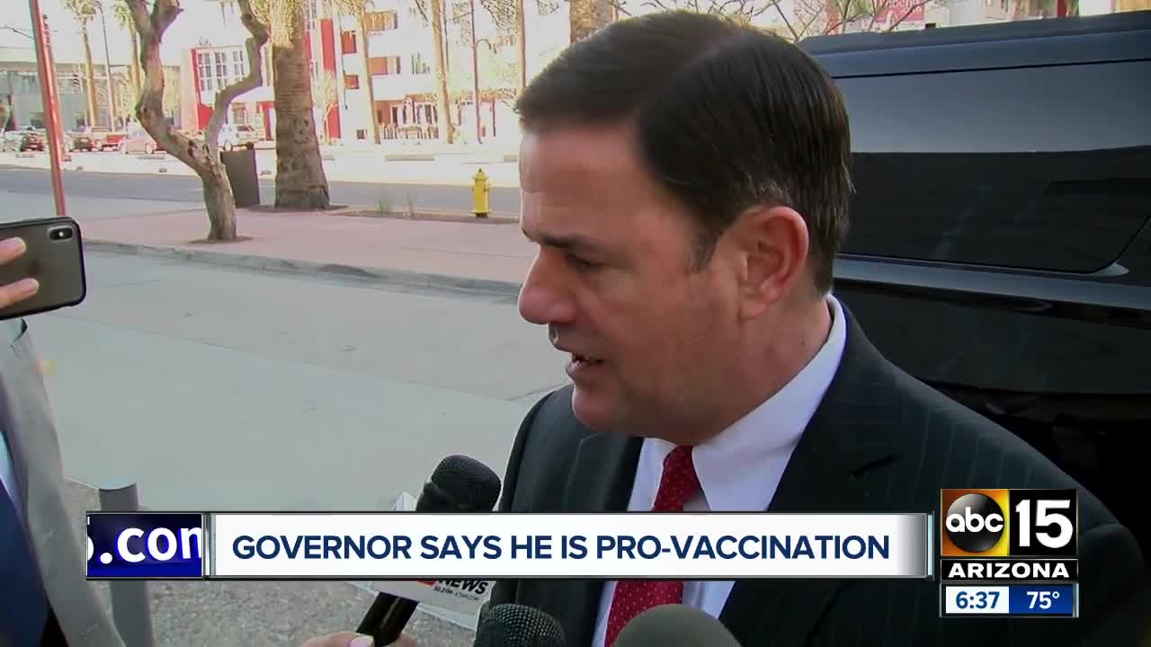 Governor Ducey affirms Arizona is a 'pro-vaccination' state