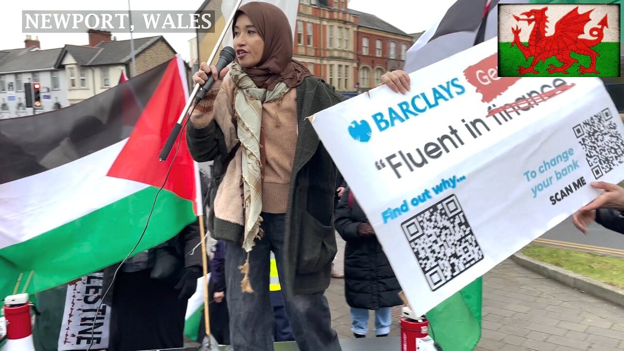 Pro-PS Protesters, Speech-4, Merchant Navy Memorial, Newport Wales☮️