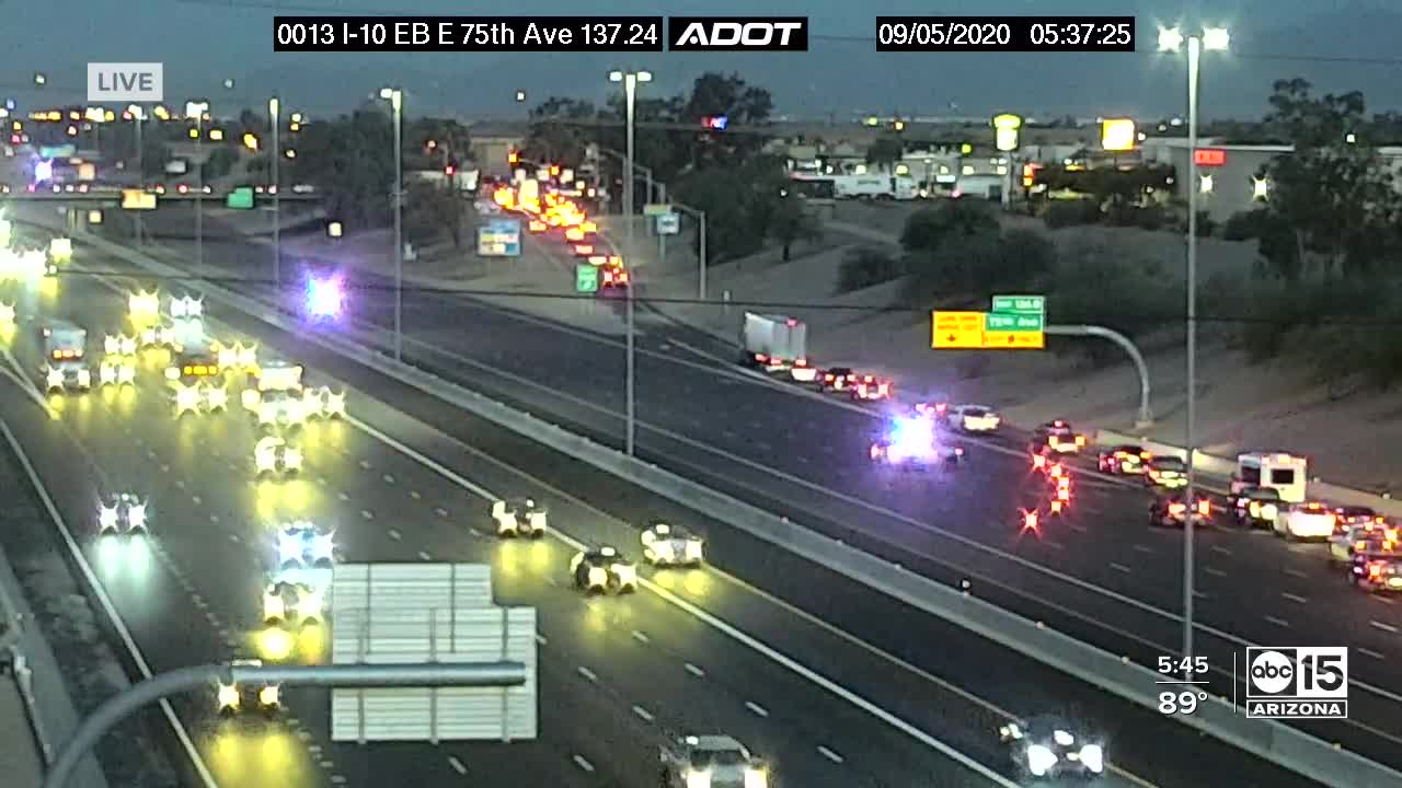 Shots fired on I-10 WB near 75th Ave.