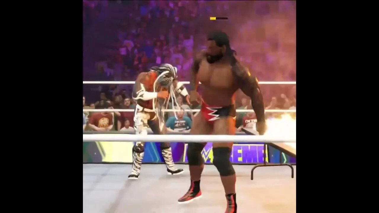 wwe 2k23 suplex on fire table #wwe2k23gameplay