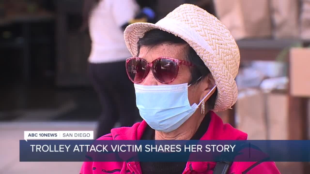 Elderly Filipino woman attacked on San Diego trolley shares her story