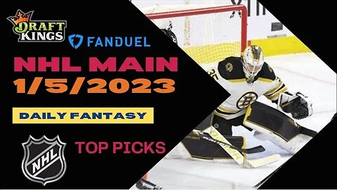 Dreams Top Picks NHL DFS Today Main Slate 1/5/23 Daily Fantasy Sports DraftKings FanDuel (w/music)