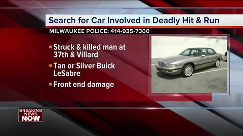 Milwaukee police looking for car in fatal hit-and-run crash