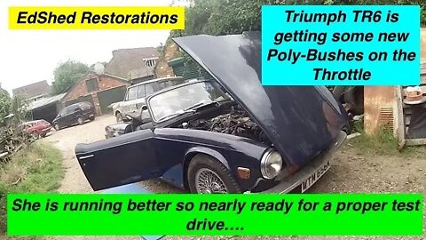 Triumph Tr6 1972 2.5 PI New Throttle Bushes going in and then she will be back in action