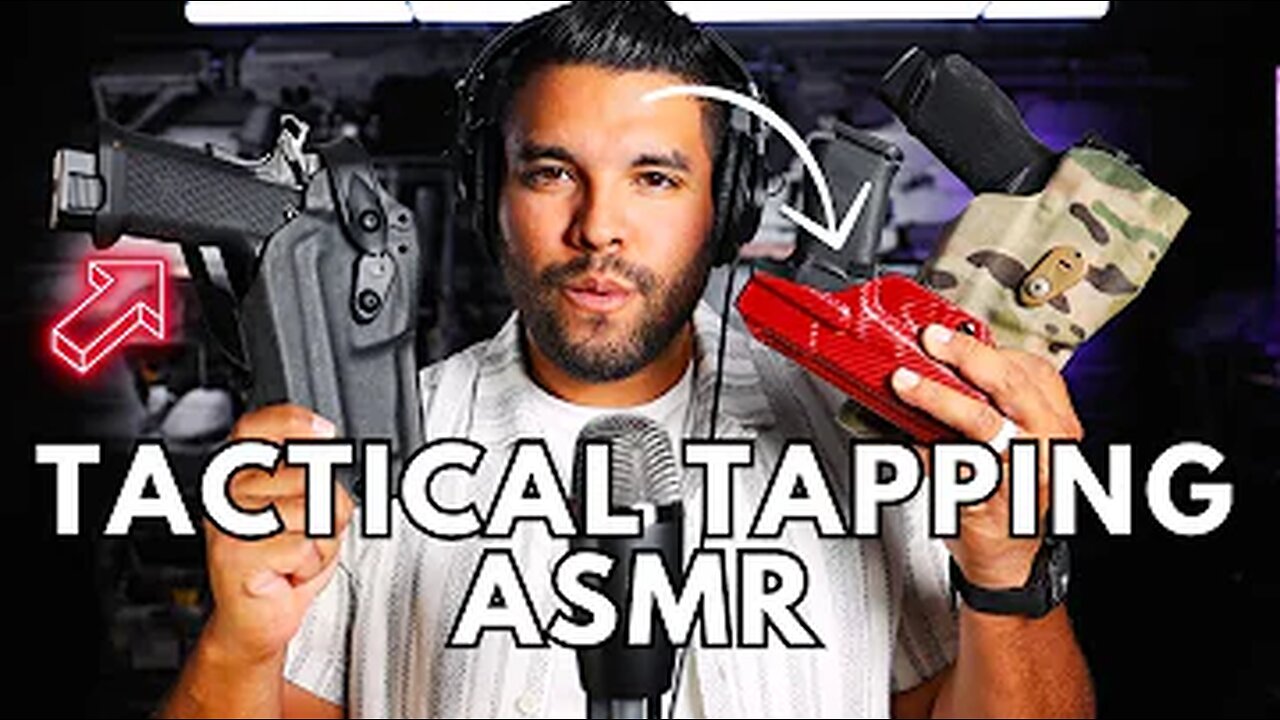 ASMR | Tactical Tapping Scratching Cozy Noises On My Holsters