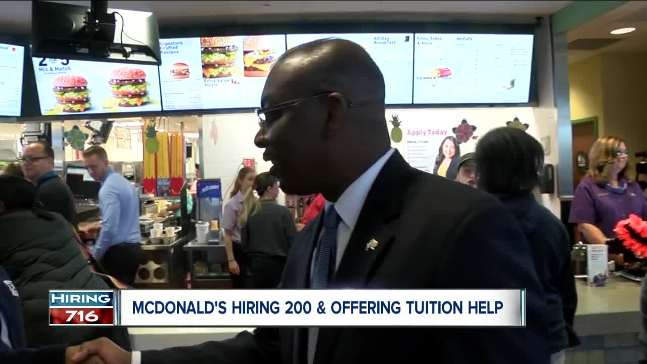 McDonald's hiring 170 youth and helping with college tuition