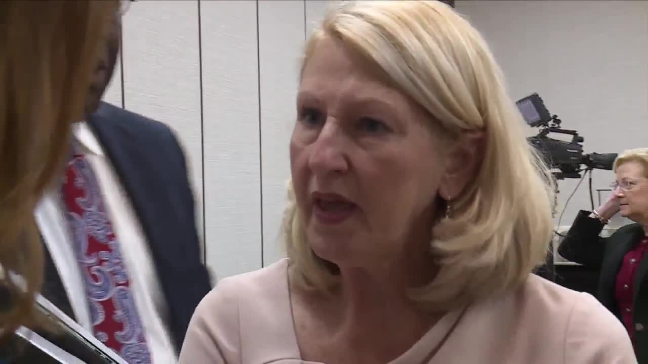 RAW VIDEO | Pam Stewart avoids questions after 1000+ teachers fired for failing state exam