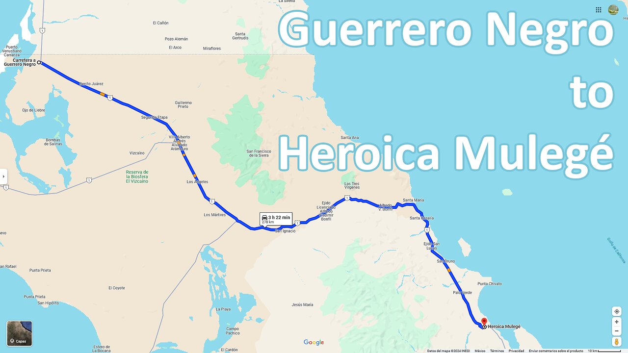 Guerrero Negro to Heroica Mulegé