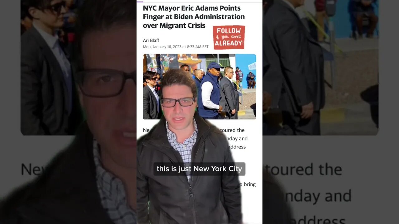 NYC Mayor Eric Adams Throws Biden Under The Bus!