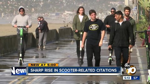 Rise in scooter-related citations