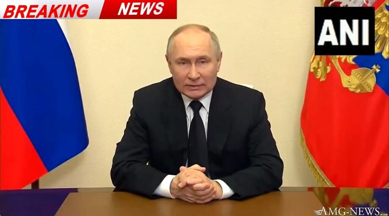 ŁAMANIE: Przemówienie prezydenta Władimira Putina po ataku terrorystycznym w ratuszu w Crocus .