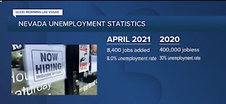 Nevada unemployment statistics compared to last year